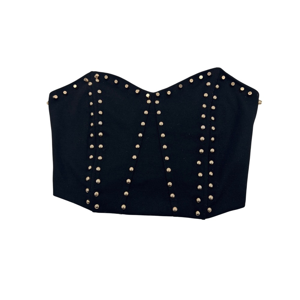 Windsor Studded Sweetheart Strapless Tube Top Cropped Corset Style M